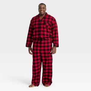 Mens Flannel Wondershop Pajama Set Buffalo Plaid XXL